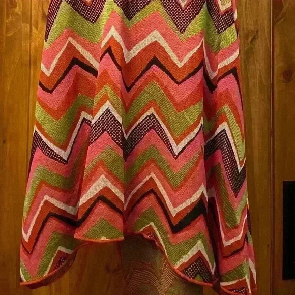 M Missoni Ladies Knit Sleeveless Dress W/Band Collar- Asymmetrical Hem Size 40 - Picture 9 of 11